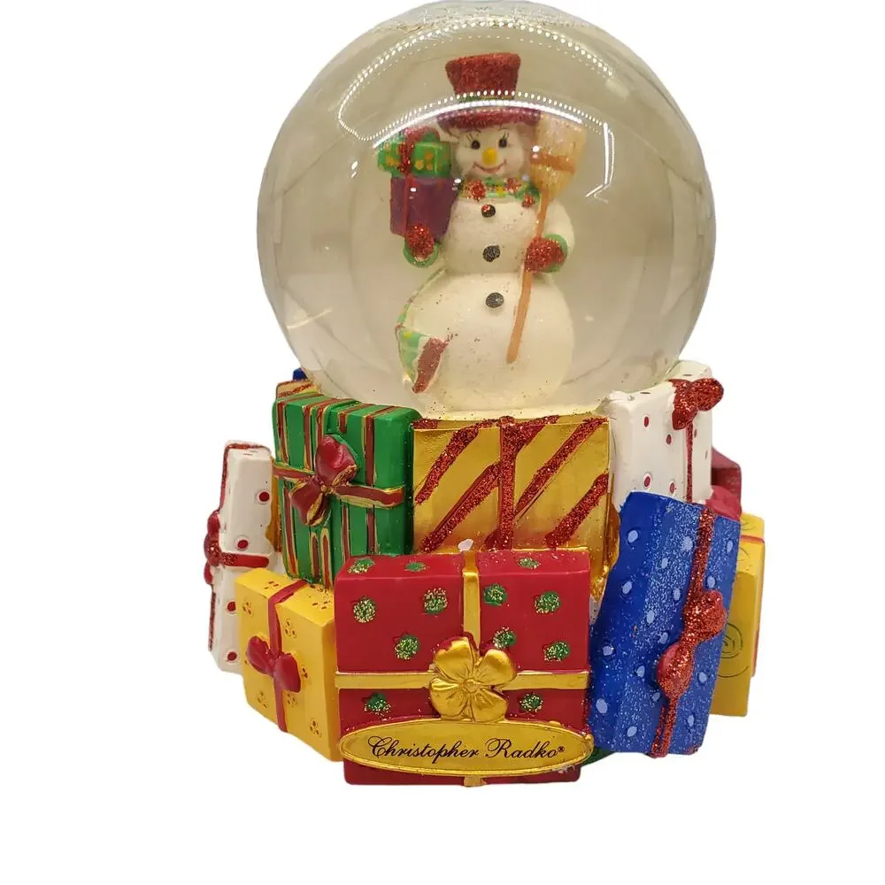 Christopher Radko Musical Snow Globe Snowman Vintage Christopher Radko Christmas